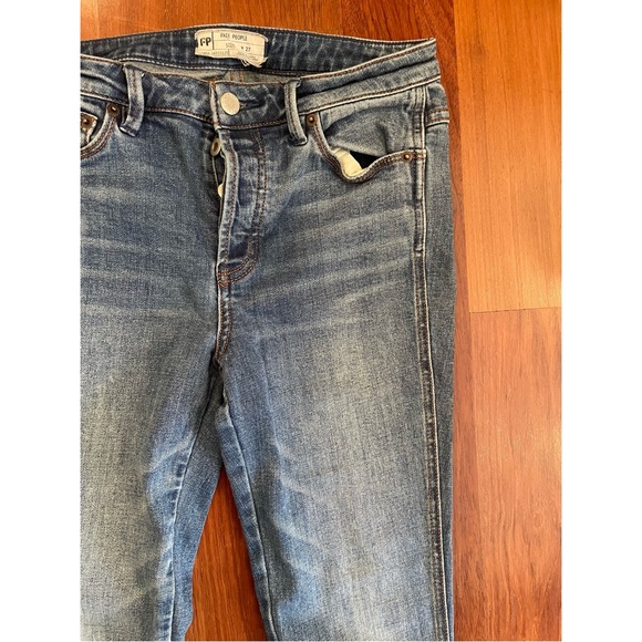 Free People Blue Denim Ankle Cut Skinny Jeans Size 27 $170 - Picture 2 of 6